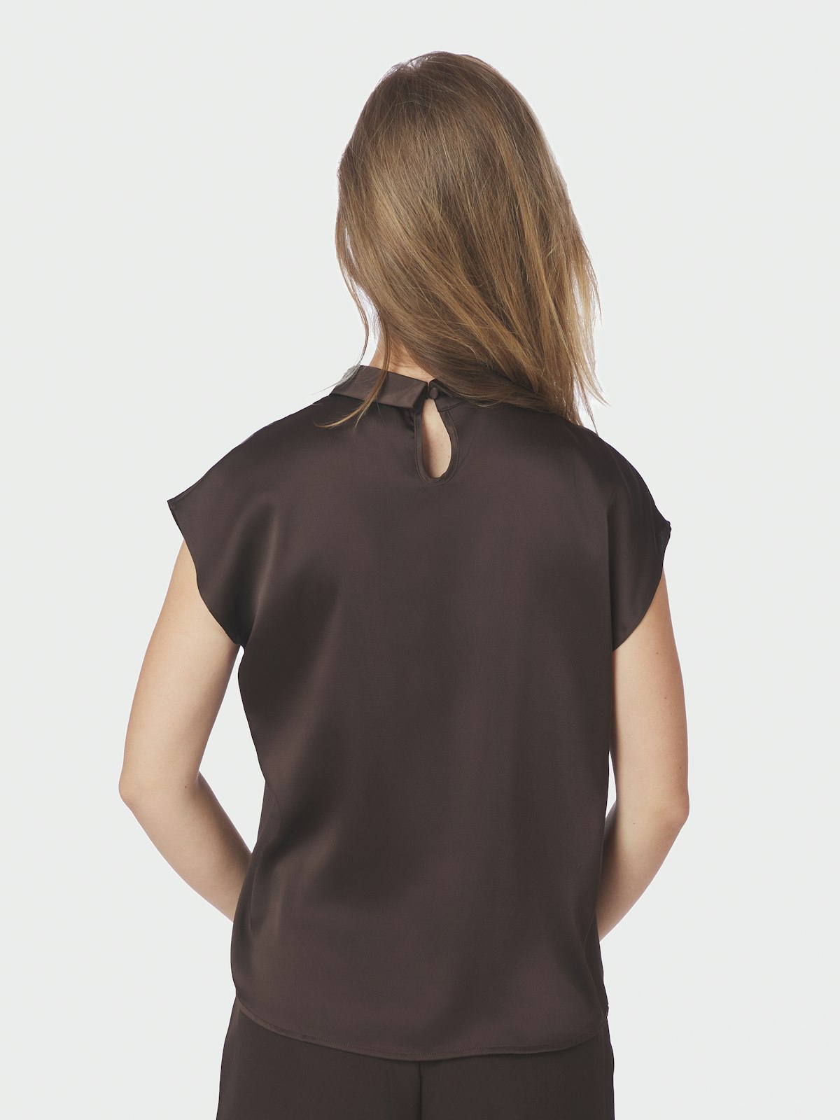 Fleur Drapy Satin Blouse