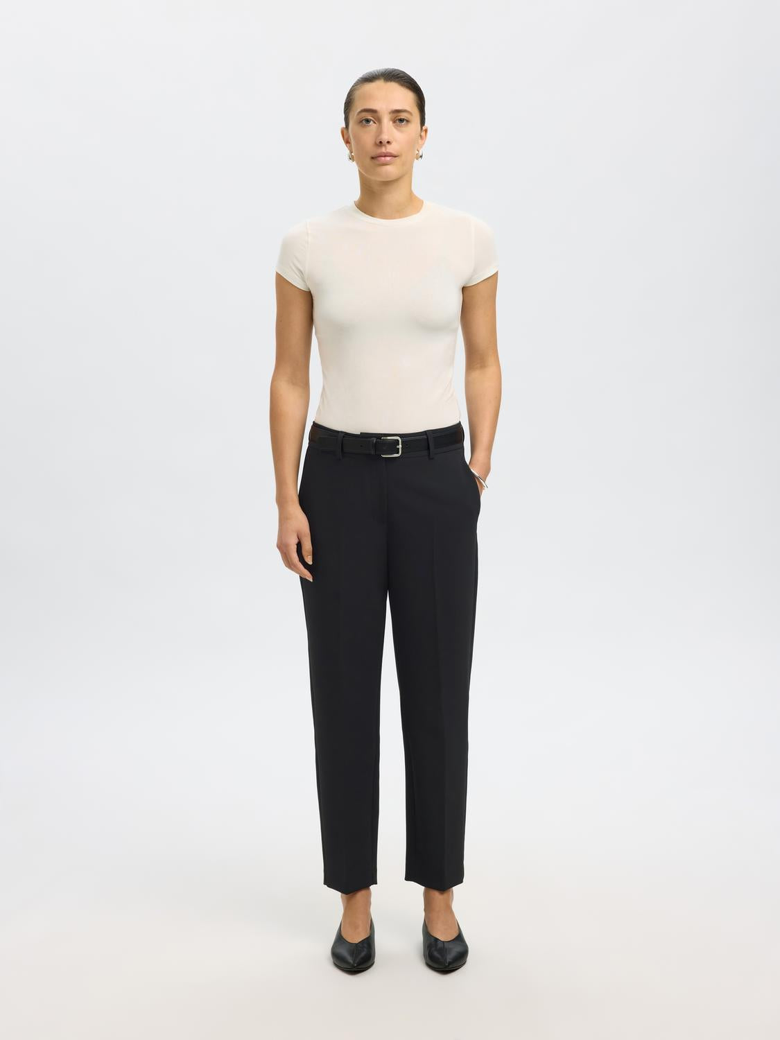 Slfrita-Ria Mw Cropped Pant Fd Noos