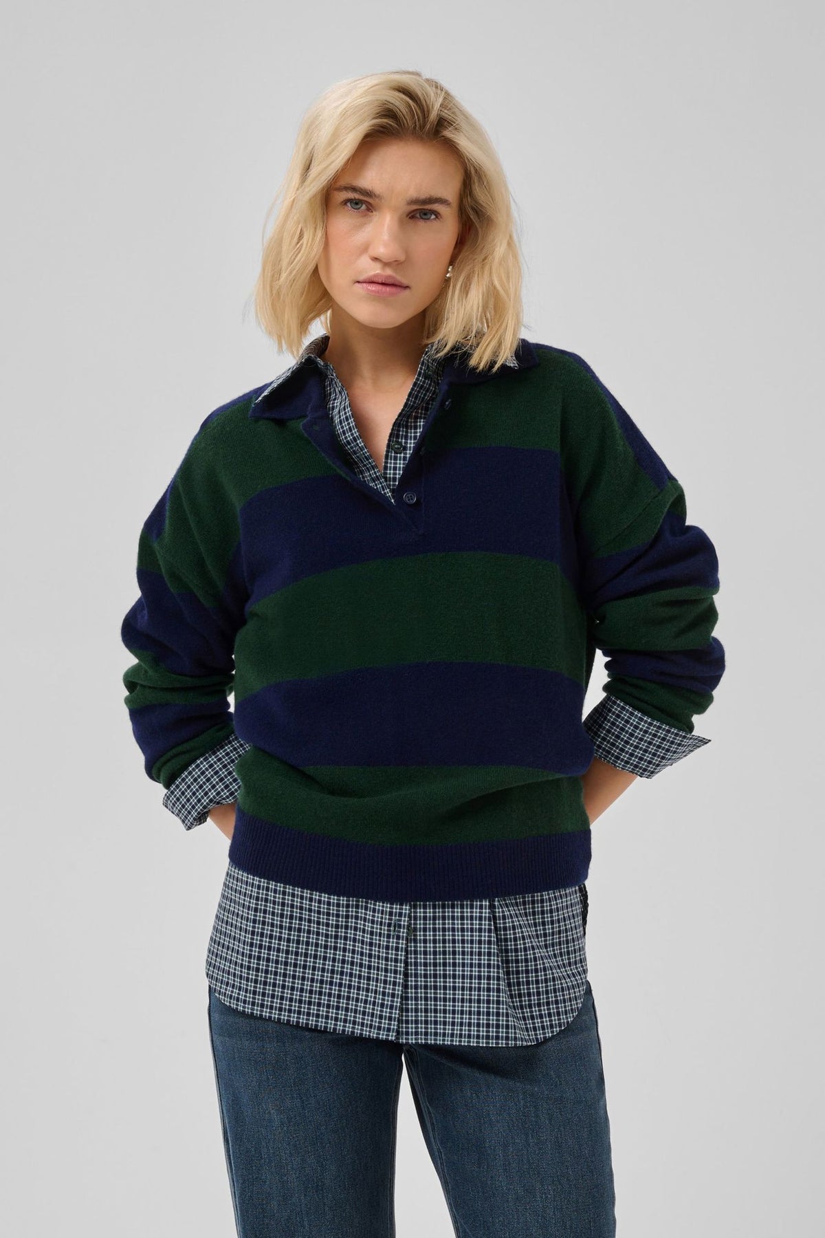 Mwjola Knit Polo Pullover