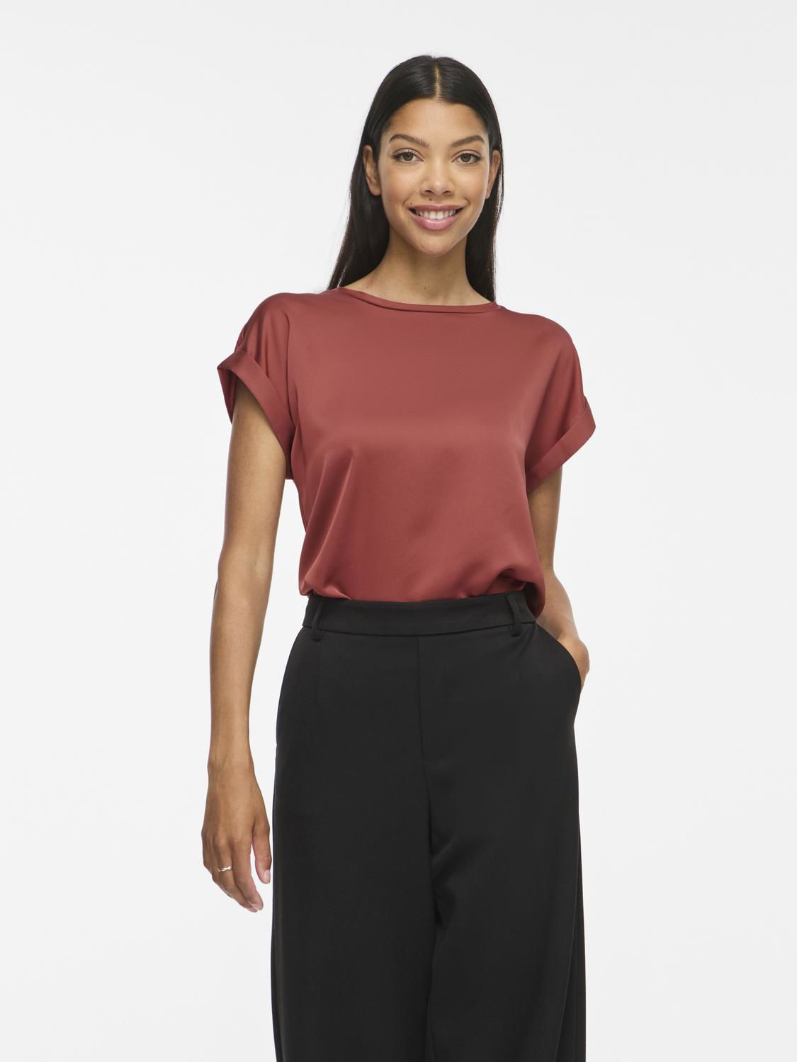 Viellette S/s Satin Top - Noos