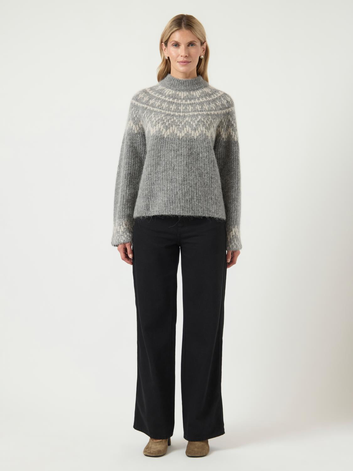 Yasliri Ls Wool Blend Knit Pullover