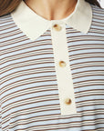 Lirenne Striped Polo Blouse