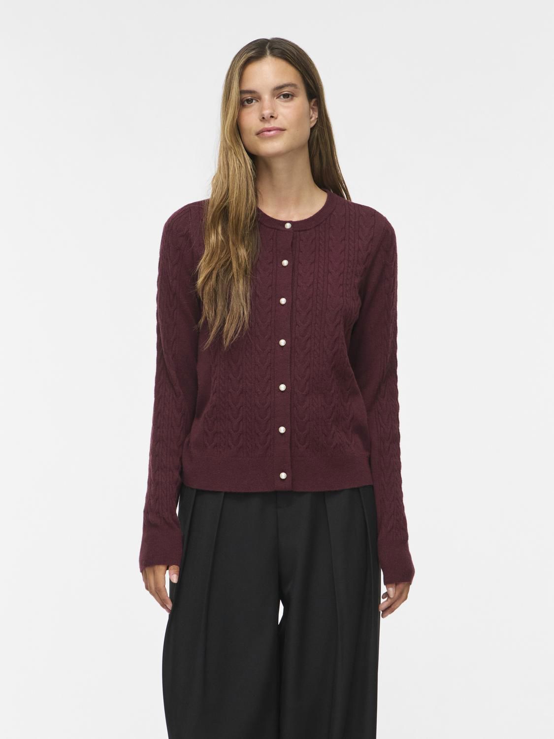 Vikerry Cable L/s Knit Cardigan-Noos