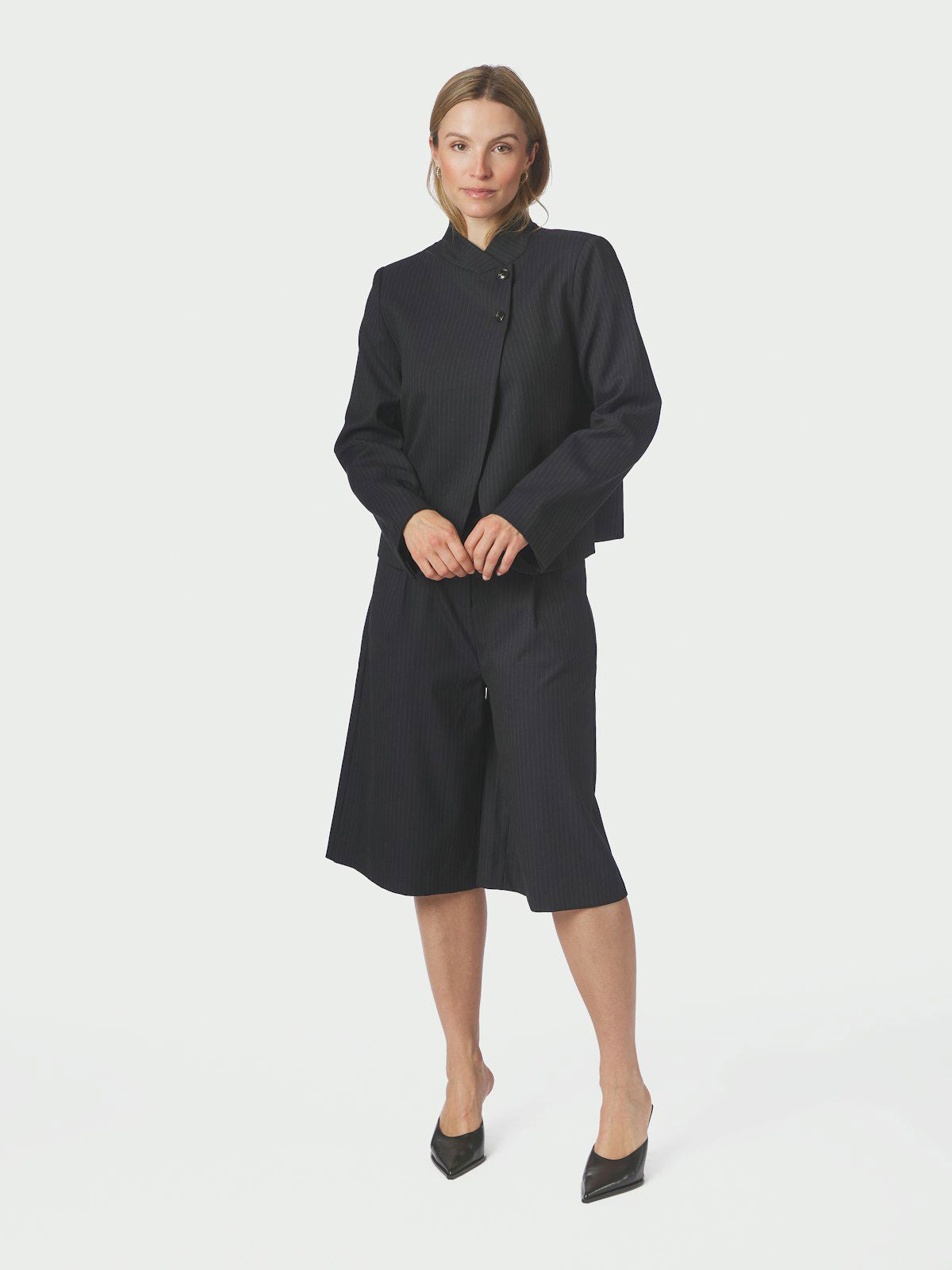 Tiria Slim Pinstripe Blazer