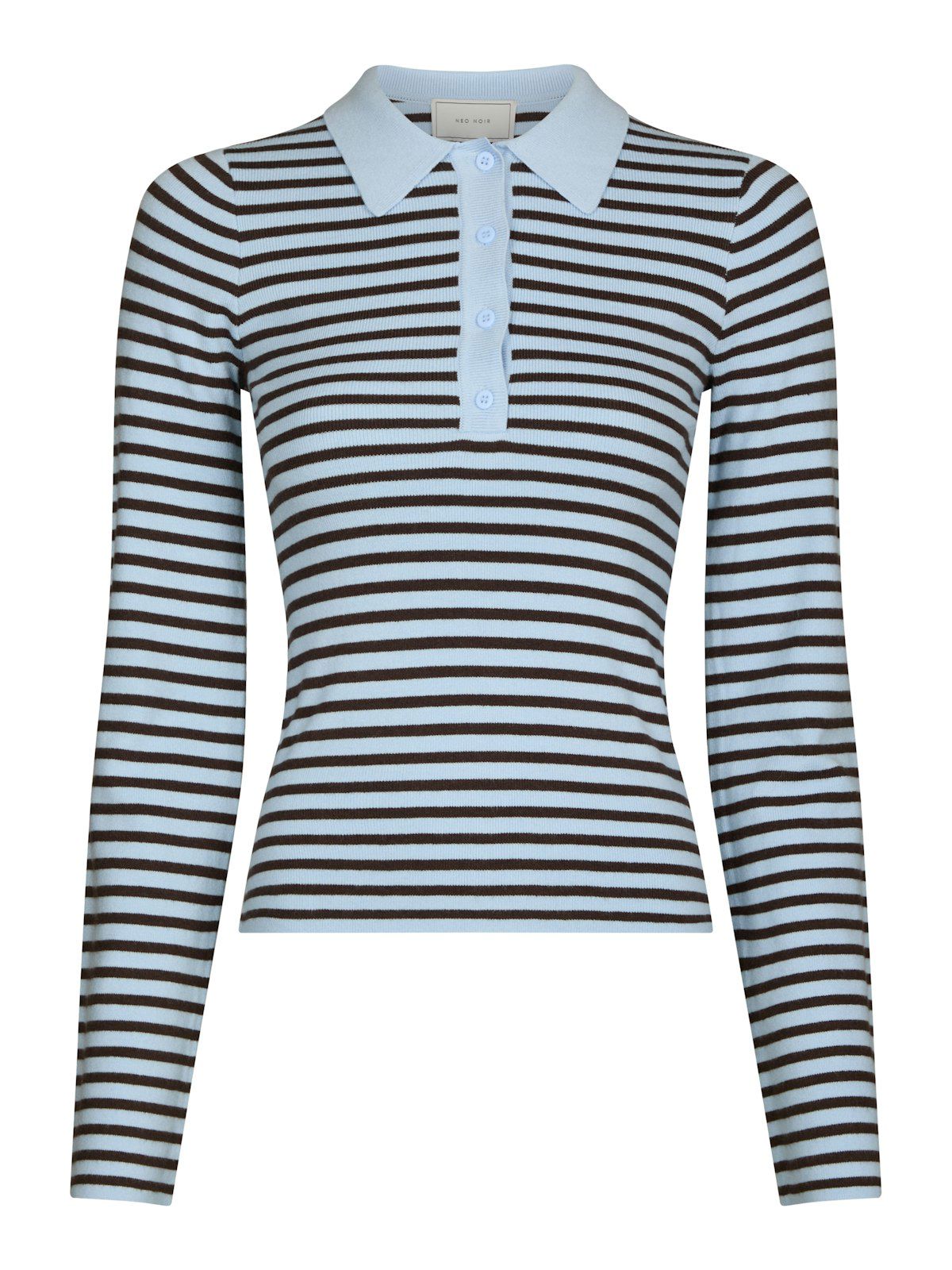 Fannya Ls Striped Knit Polo