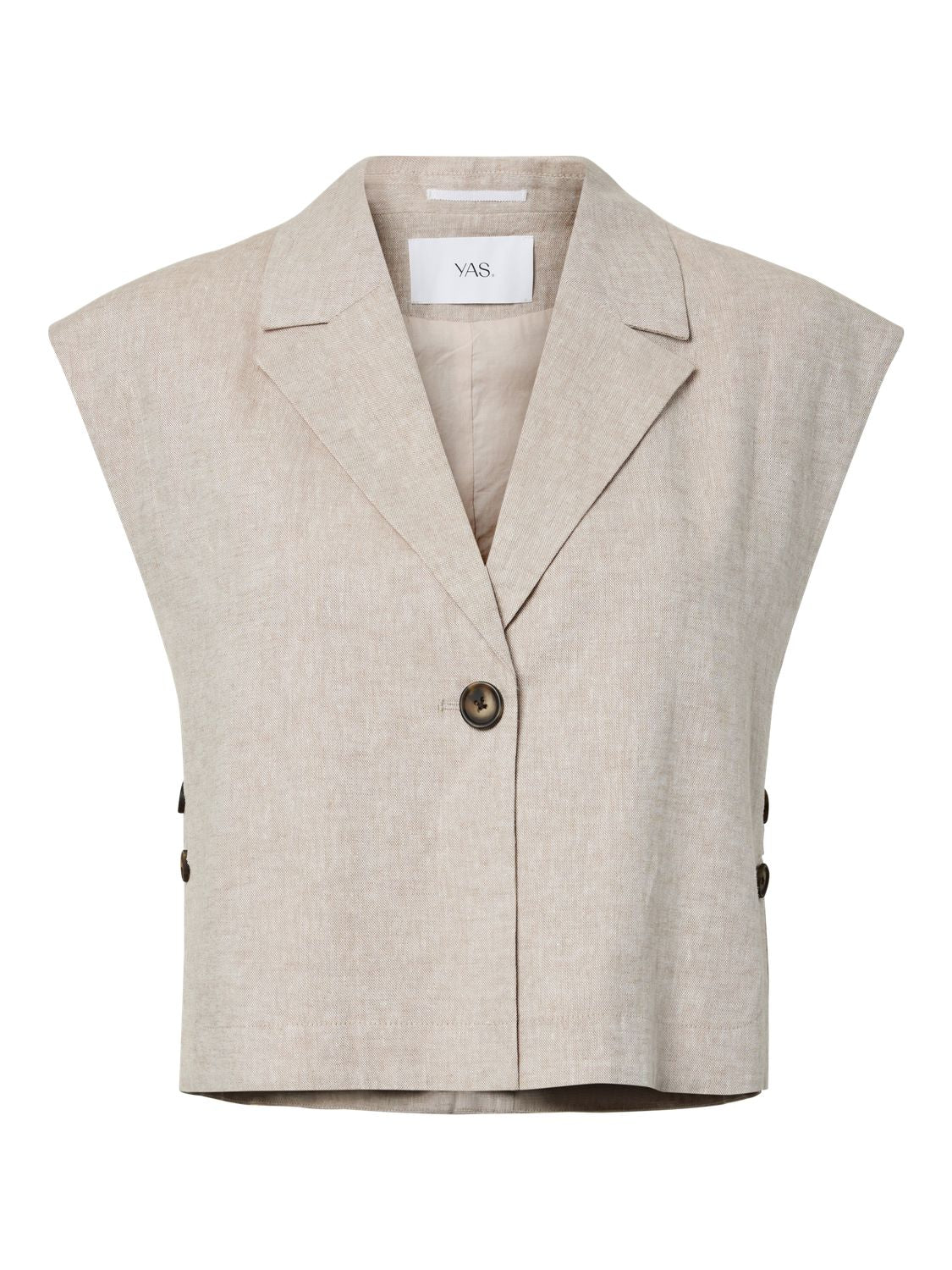 Yasusuma Short Linen Blend Waistcoat