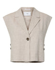 Yasusuma Short Linen Blend Waistcoat