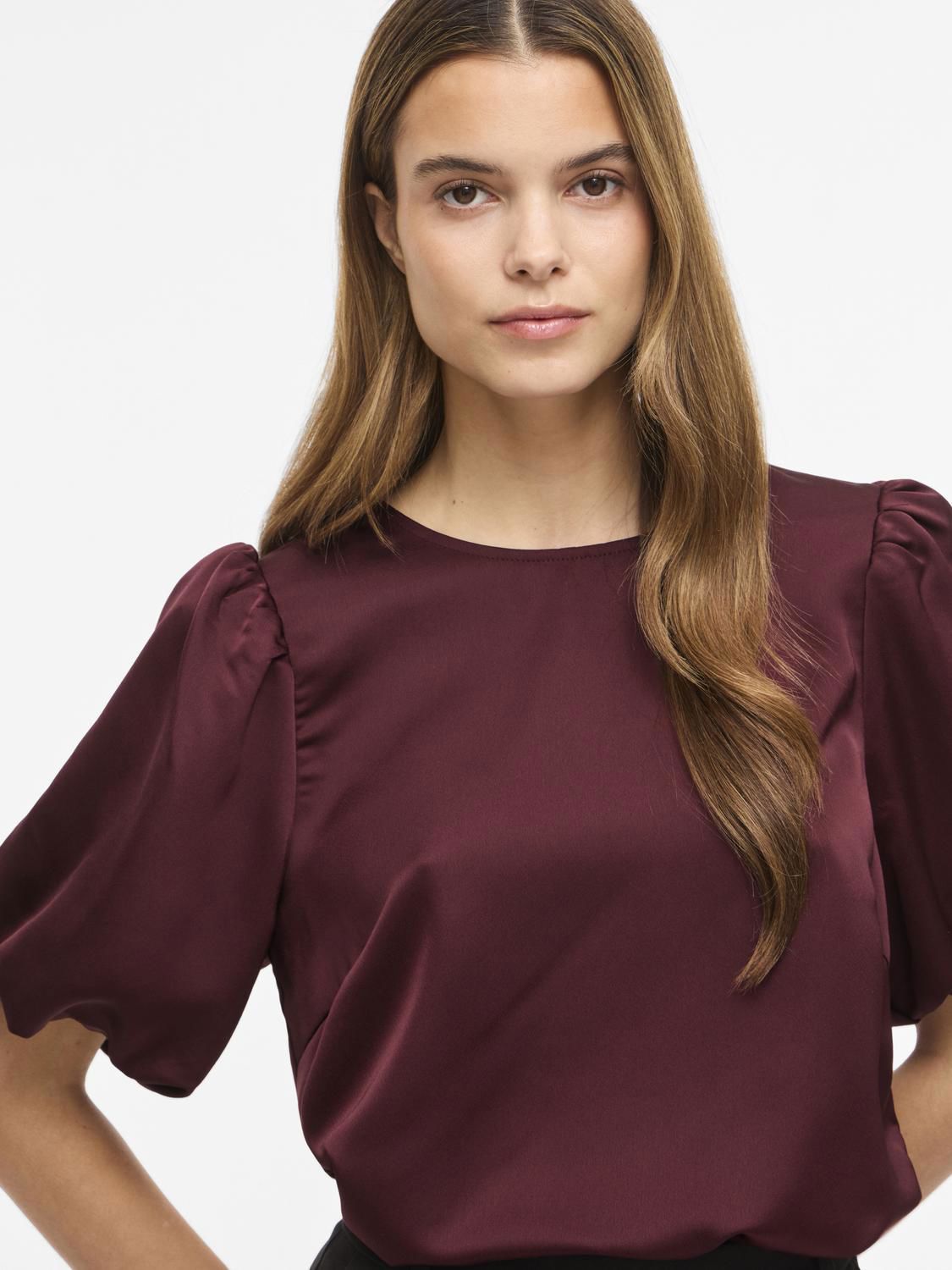 Viellette 2/4 Satin Puff Top - Noos