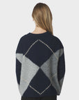 Inga Check Fluff Knit Blouse