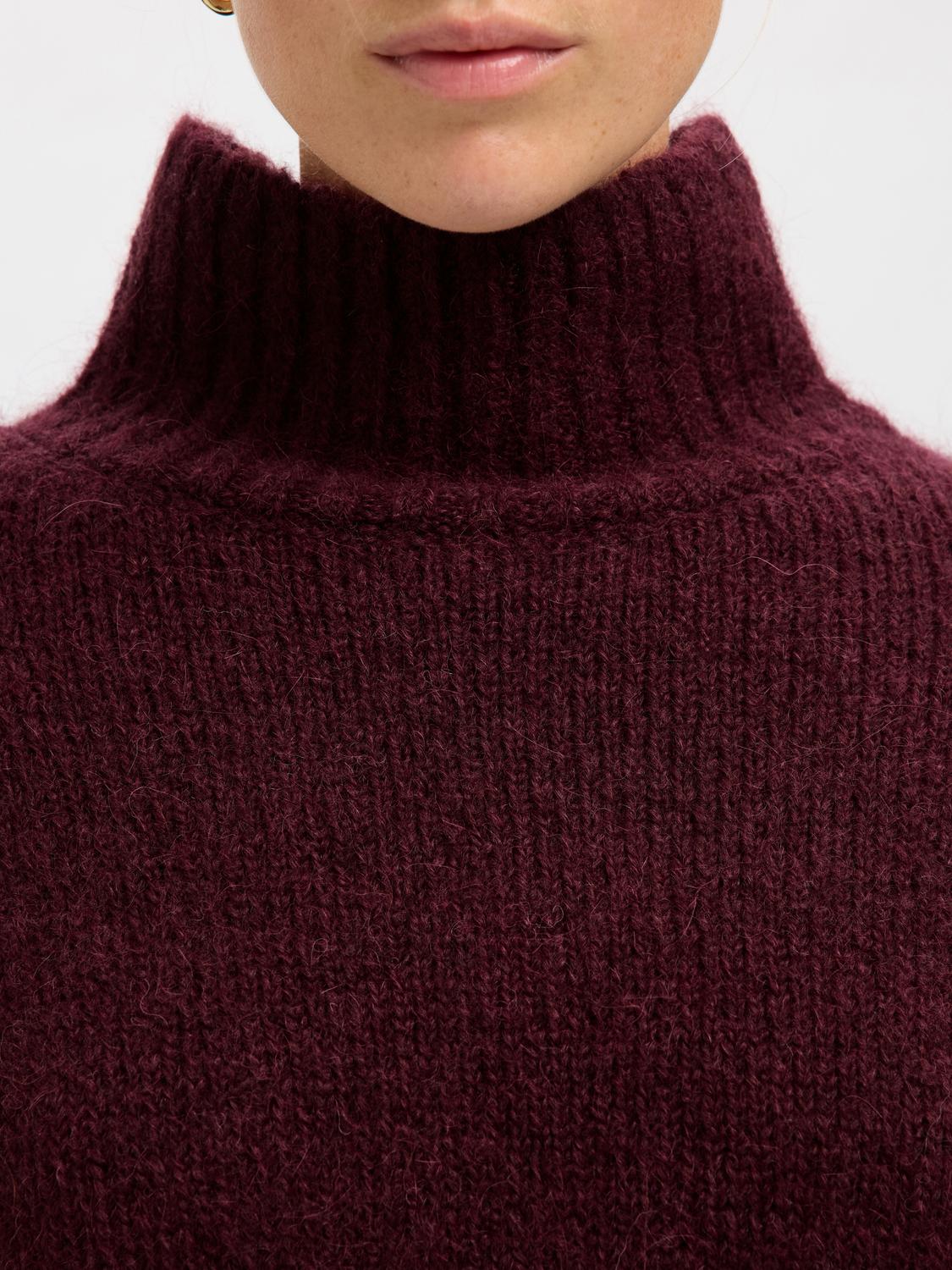 Slfgabriella Ls Knit High Neck Noos