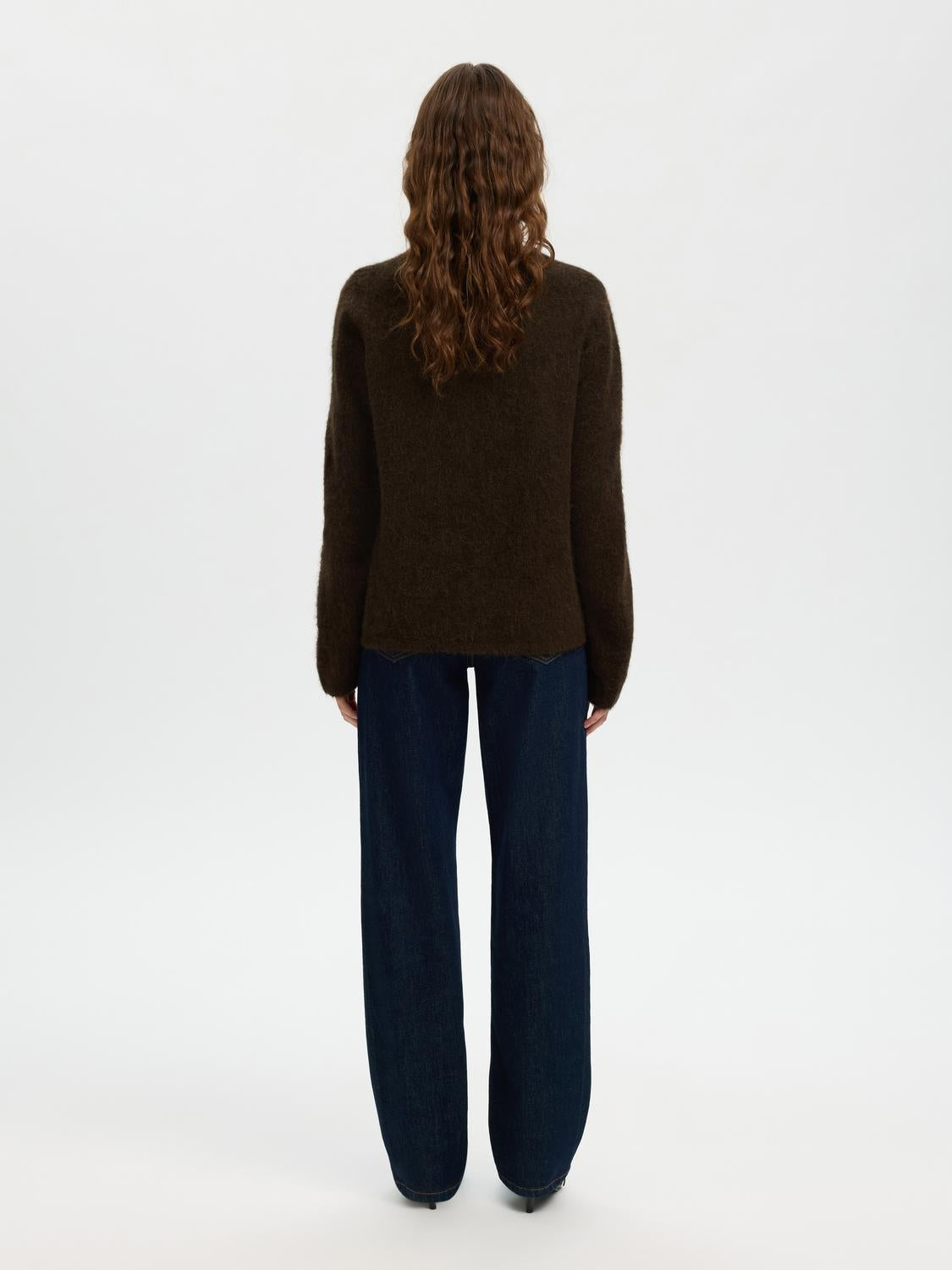 Slflulu Brushed Ls Knit O-Neck