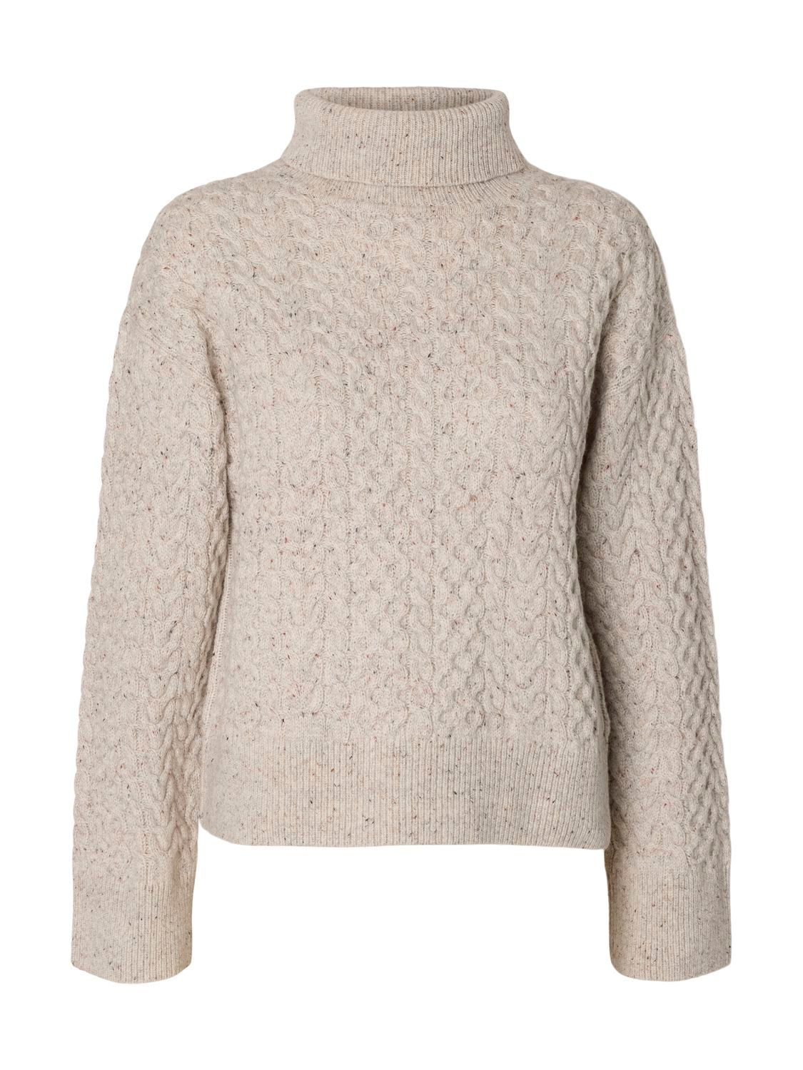 Slwland Ls Knit Cable Roll Neck