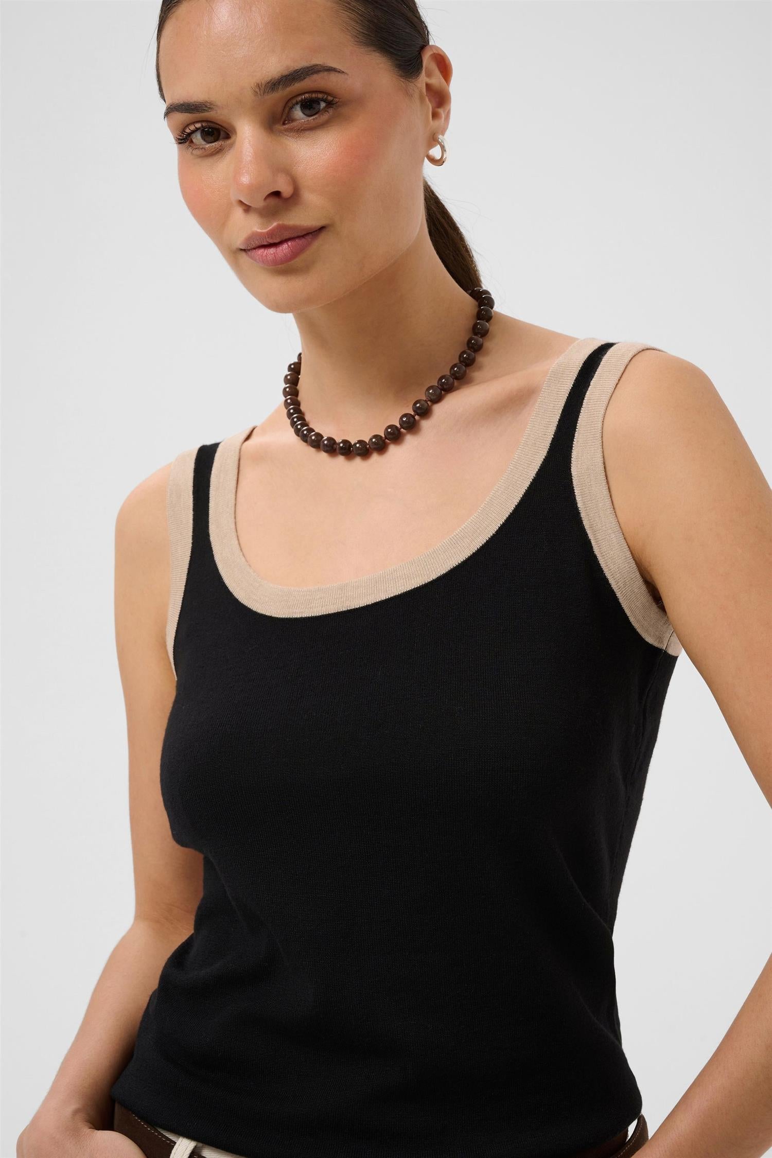 Kalizza Contrast Knit Top