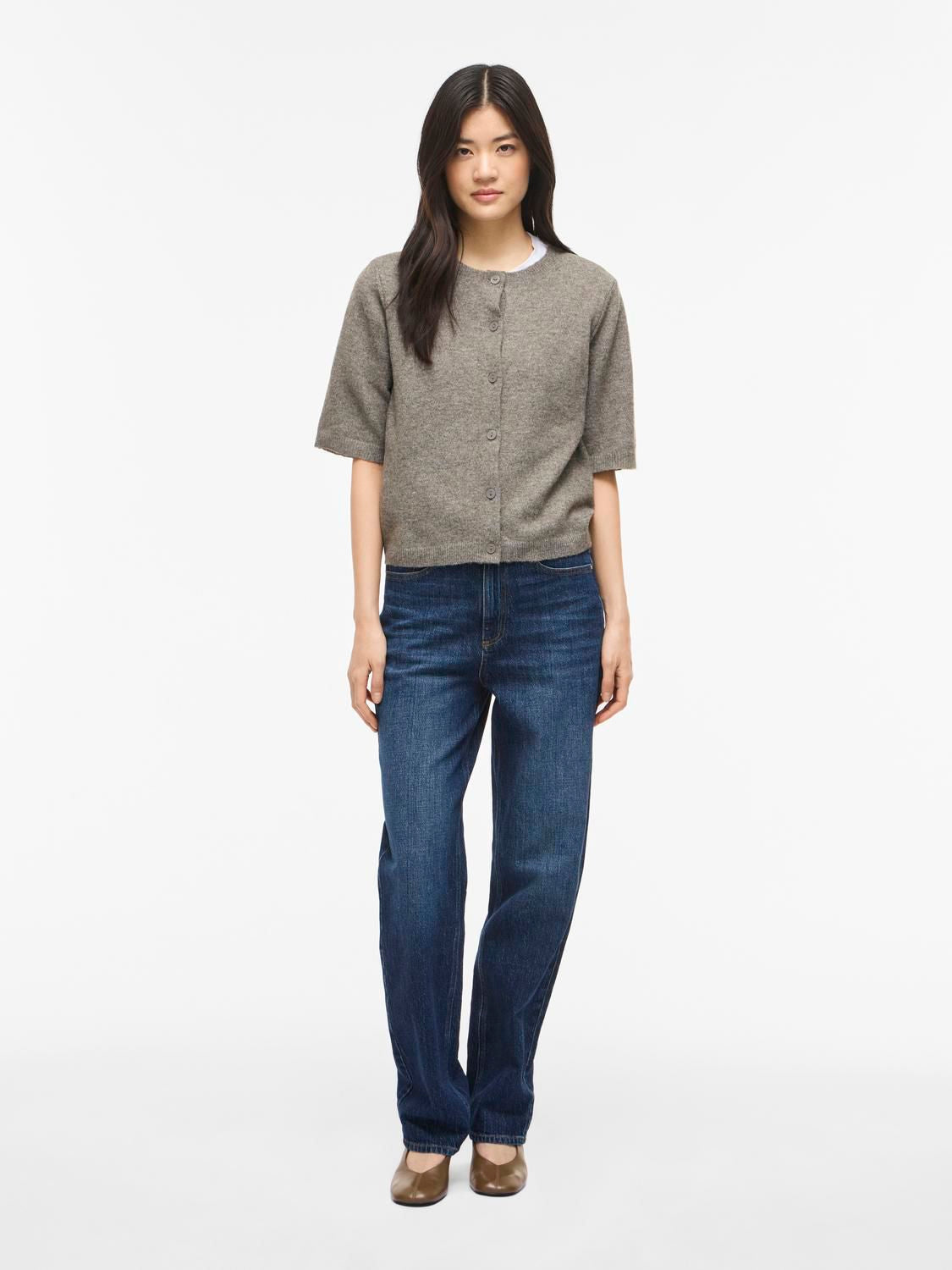 Viliga 2/4 O-Neck Knit Cardigan - Noos