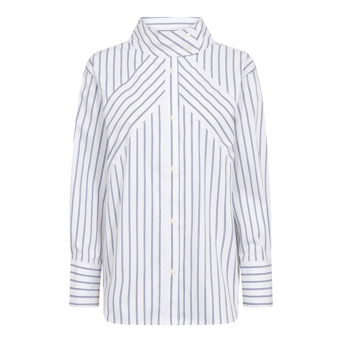 Somocc Stripe Funnel Neck Shirt