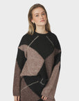 Inga Check Fluff Knit Blouse