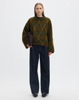 Slwlulu Brushed Argyle Knit O-Neck Noos