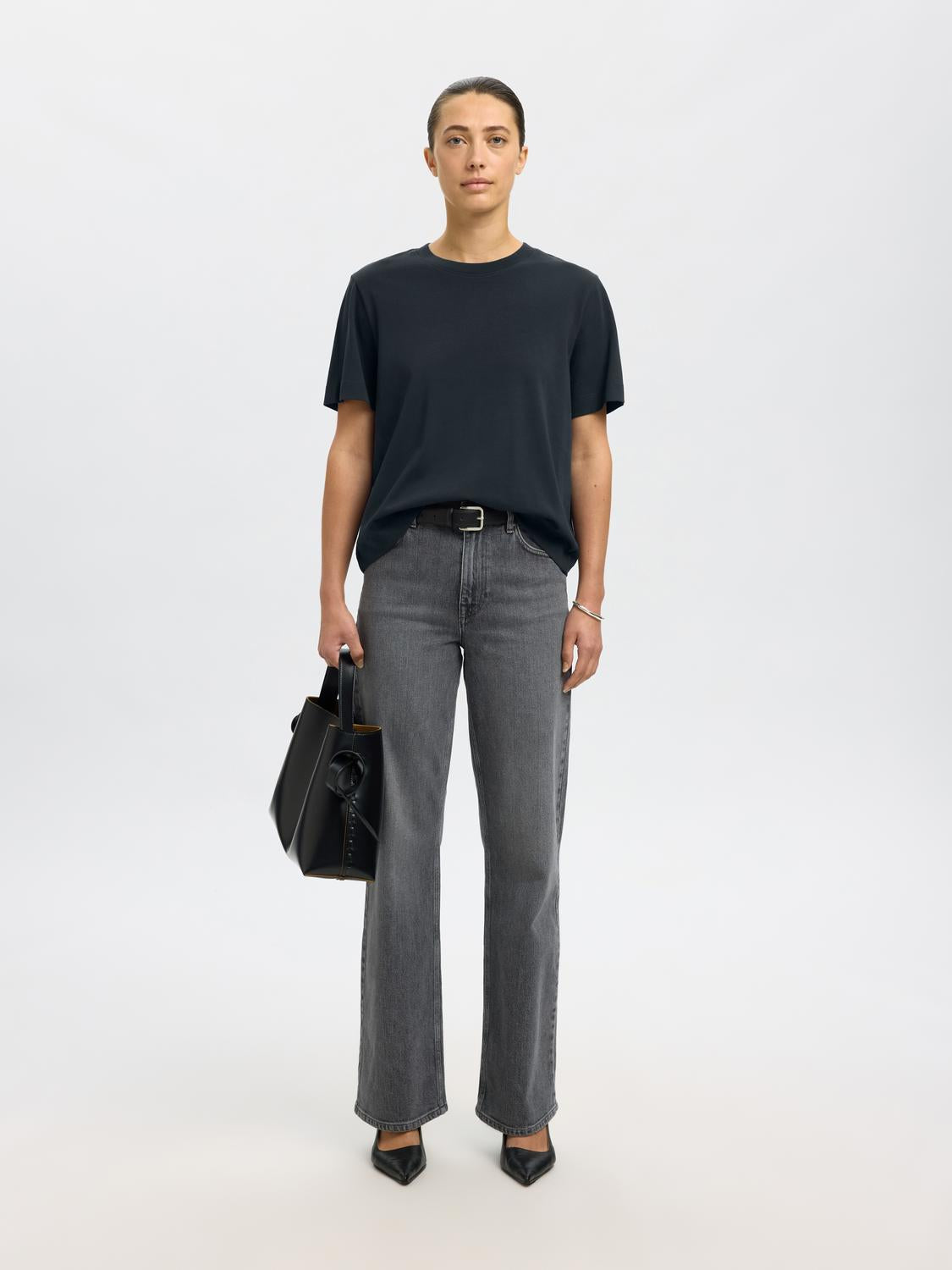 Slfessential Ss Boxy Tee Noos