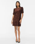 Vibelieve O-Neck Puff Short Dress/ka