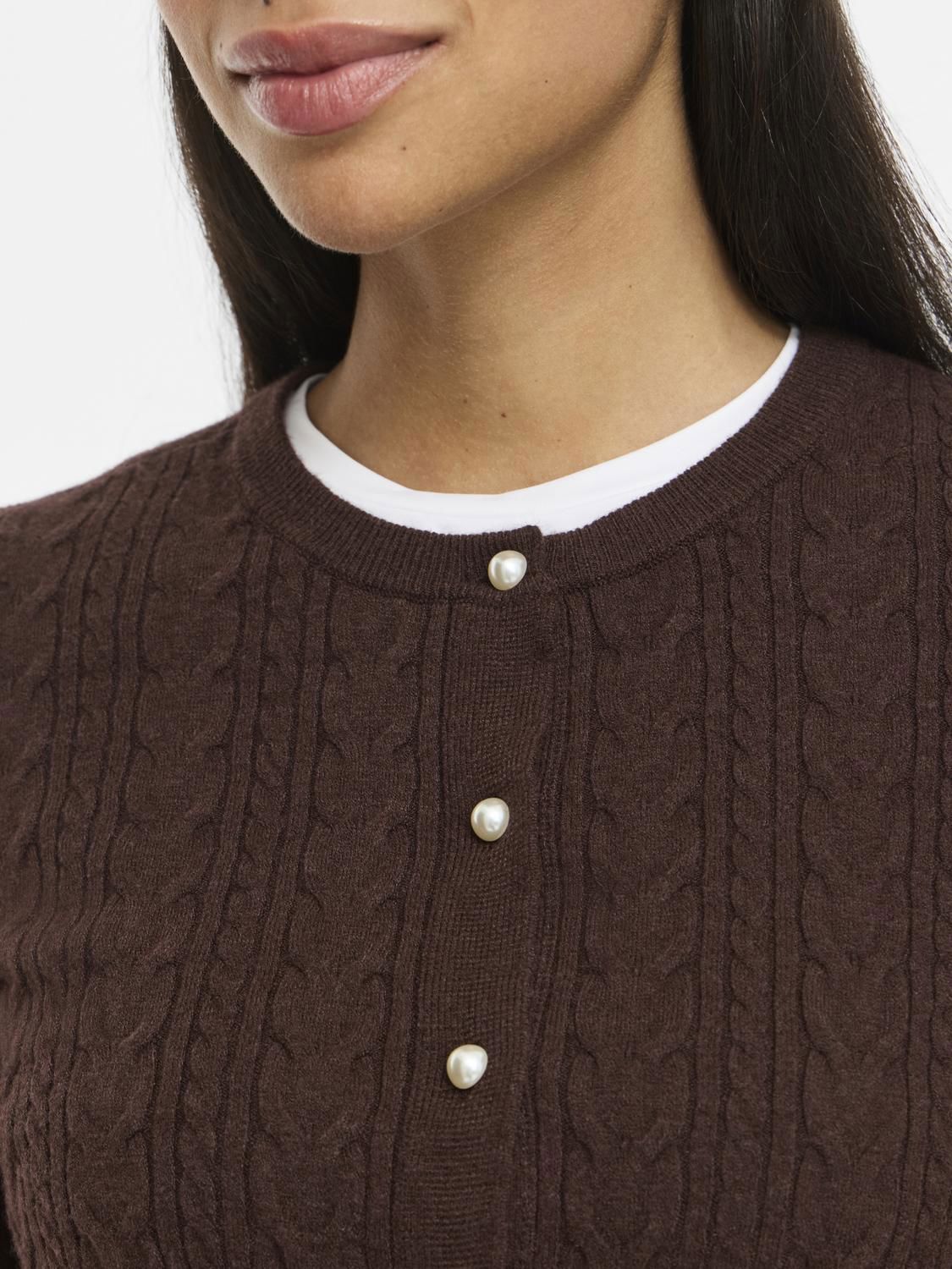 Vikerry Cable L/s Knit Cardigan-Noos