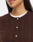 Vikerry Cable L/s Knit Cardigan-Noos