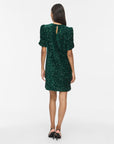 Vibelieve O-Neck Puff Short Dress/ka