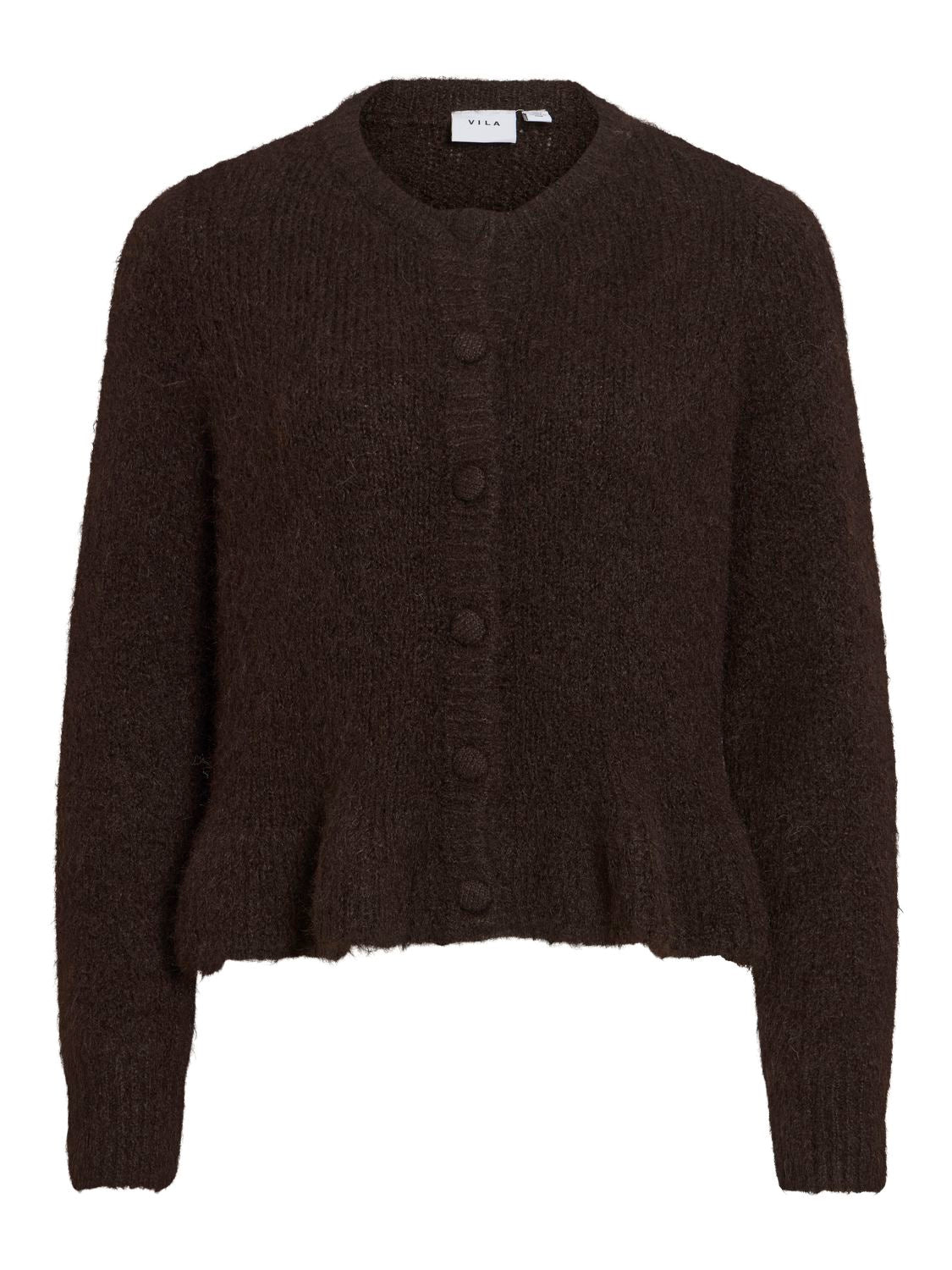 Vibows L/s Flounce Knit Cardigan-Noos