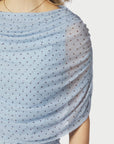 Cottuna Dot Drapy Mesh Top