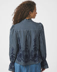 Amara Stripe Emb Blouse