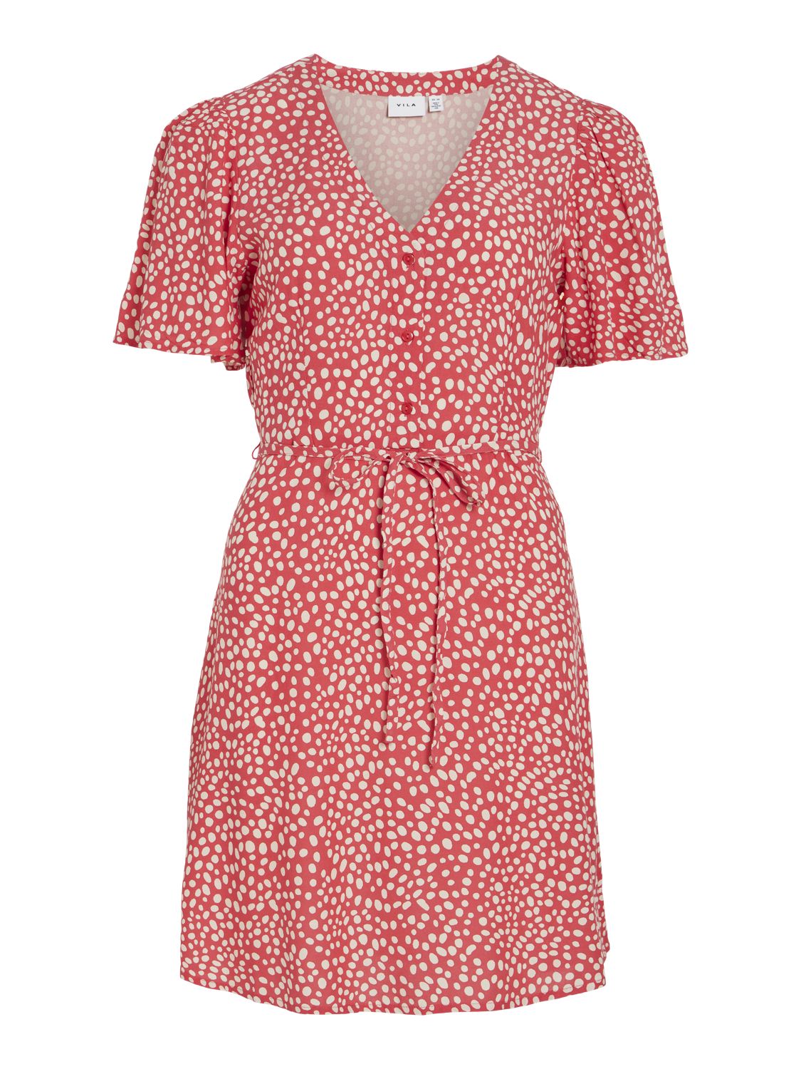 Vigrace V-Neck S/s Short Dress - Noos