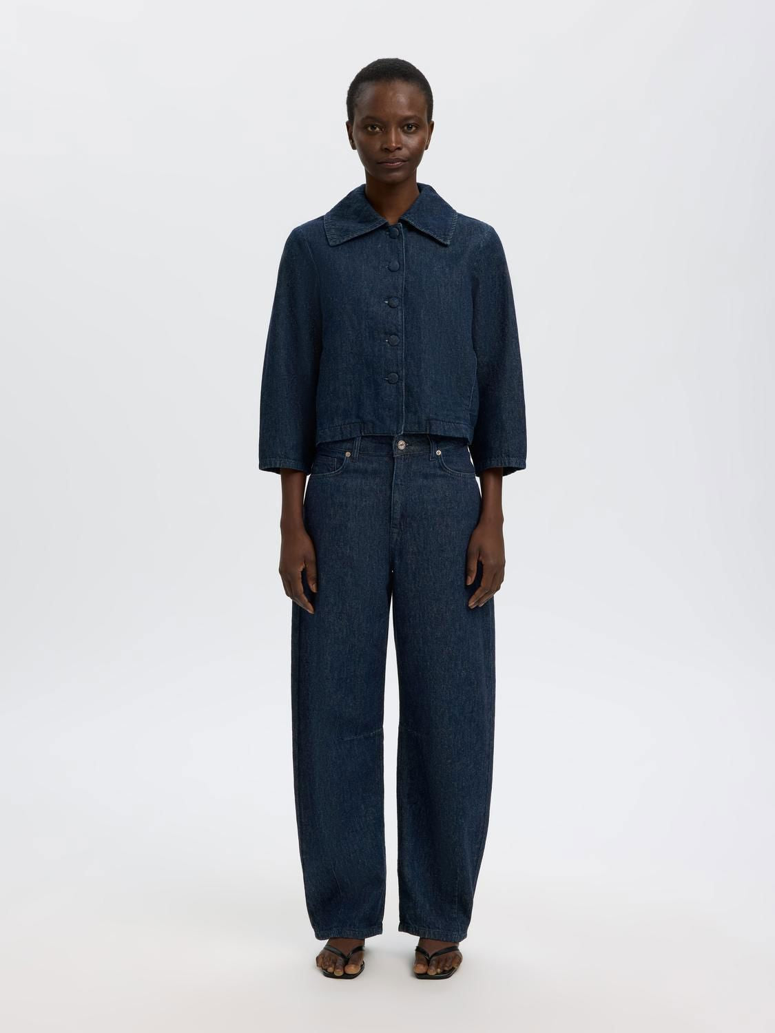 Slfrelaxed Hanny 3/4 Denim Jacket