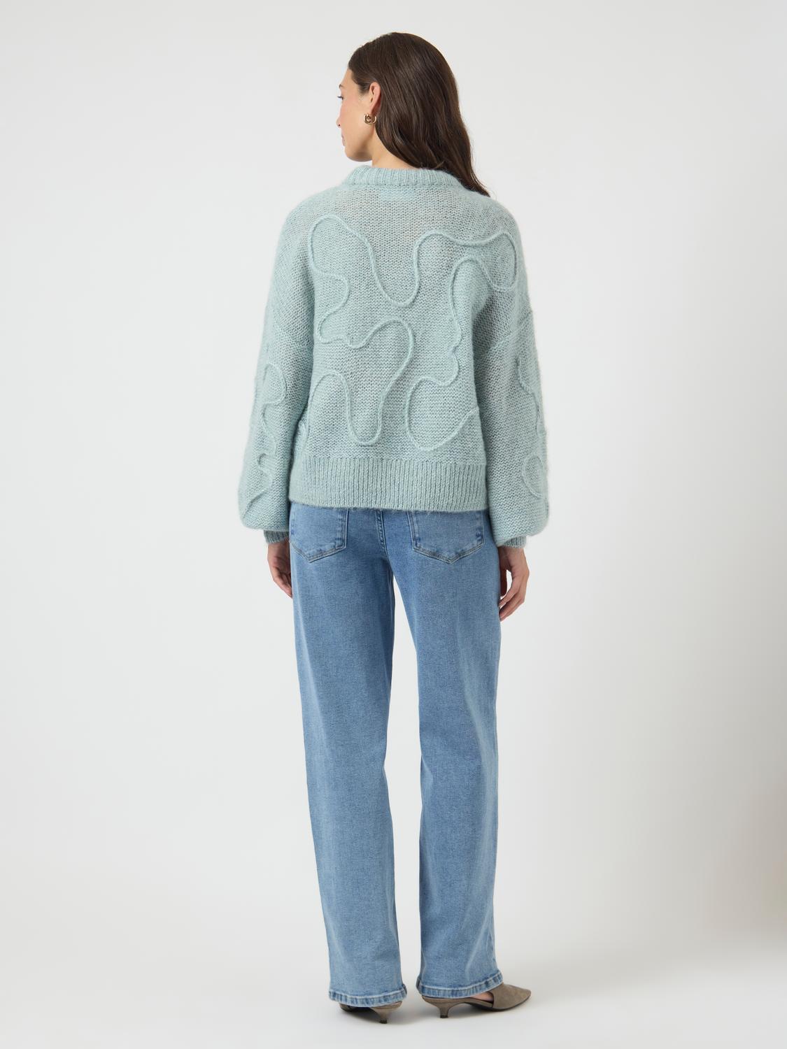 Yasbrida Ls Wool Blend Knit Pullover