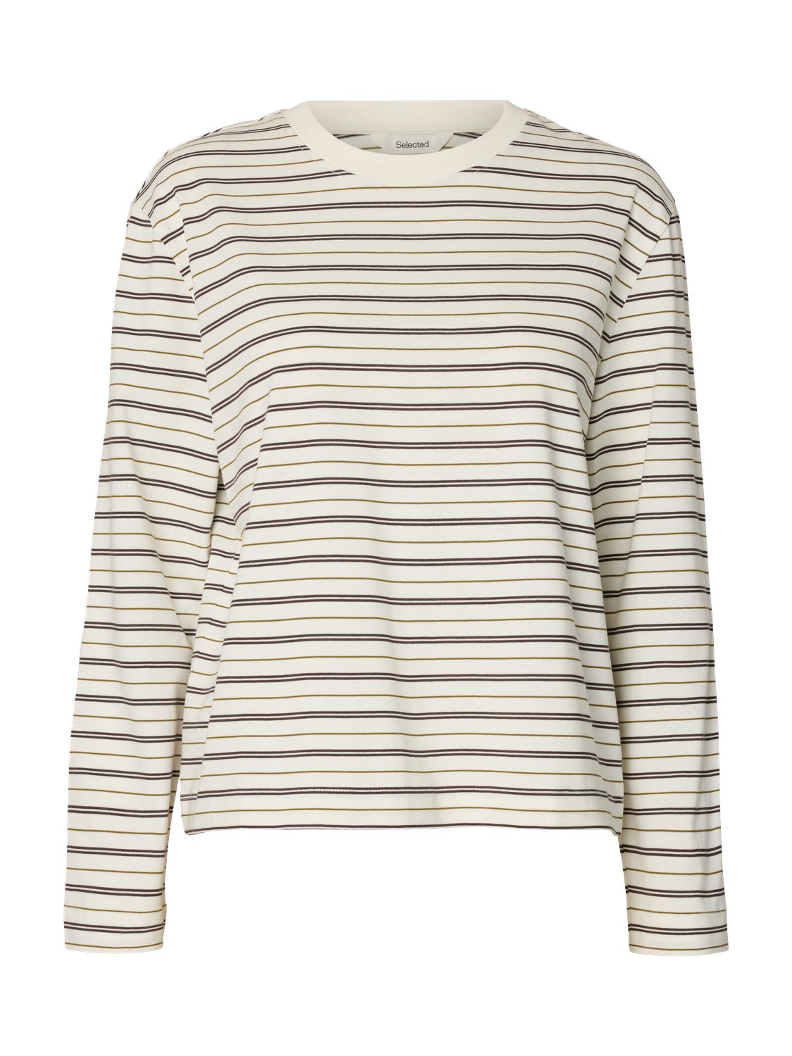 Slwessential Ls Striped Boxy Tee Noos