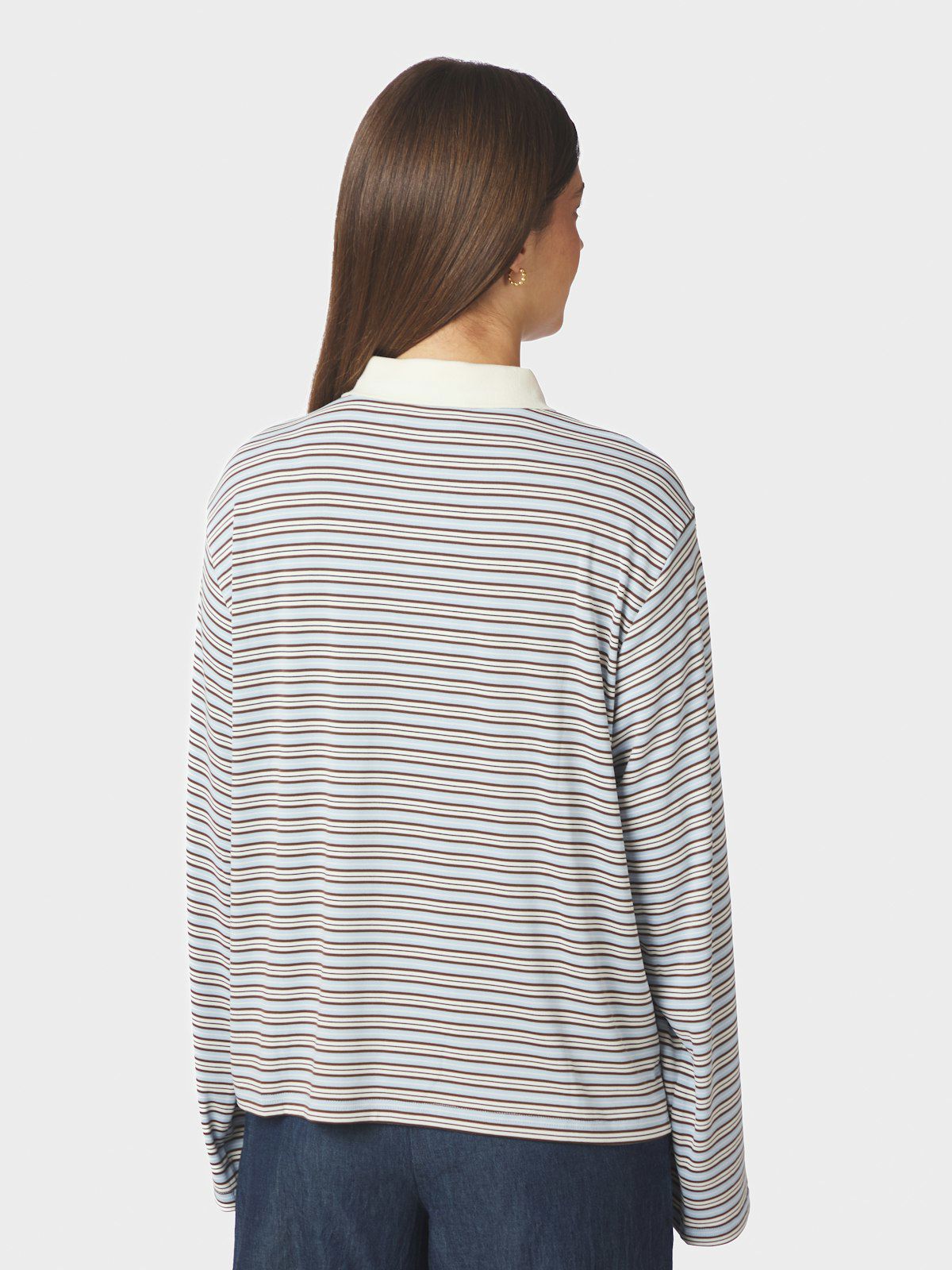 Lirenne Striped Polo Blouse