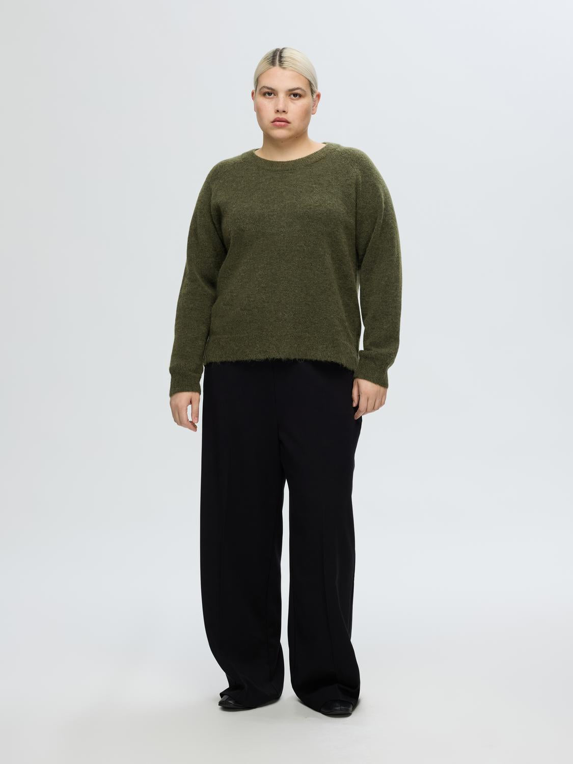 Slflulu Ls Knit O-Neck Noos