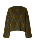 Slwlulu Brushed Argyle Knit O-Neck Noos