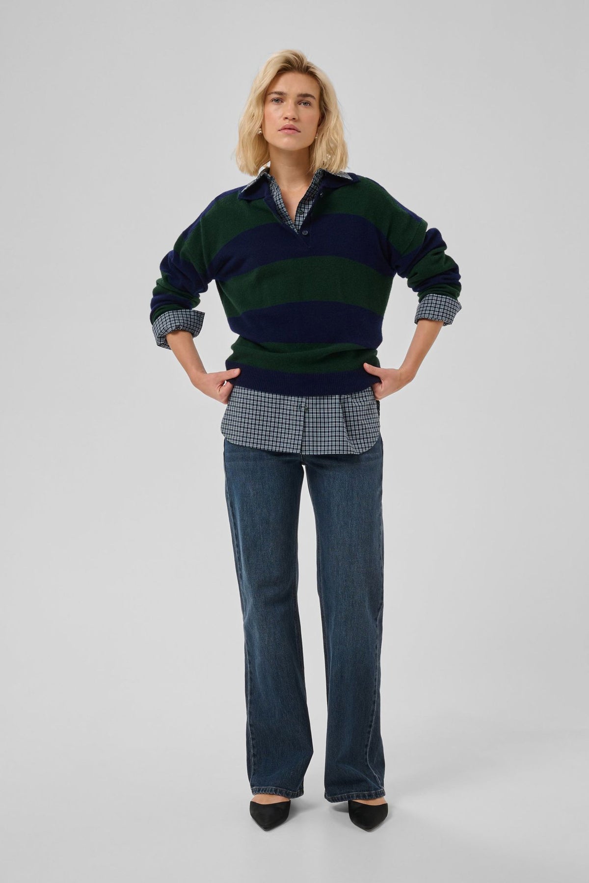 Mwjola Knit Polo Pullover