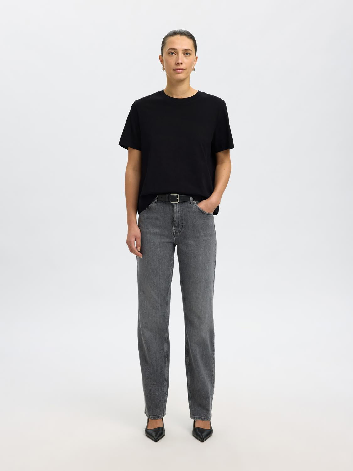 Slfessential Ss Boxy Tee Noos
