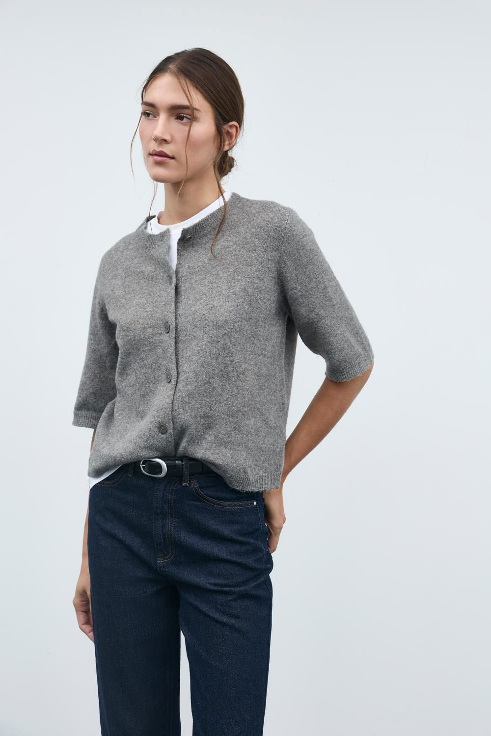 Viliga 2/4 O-Neck Knit Cardigan - Noos