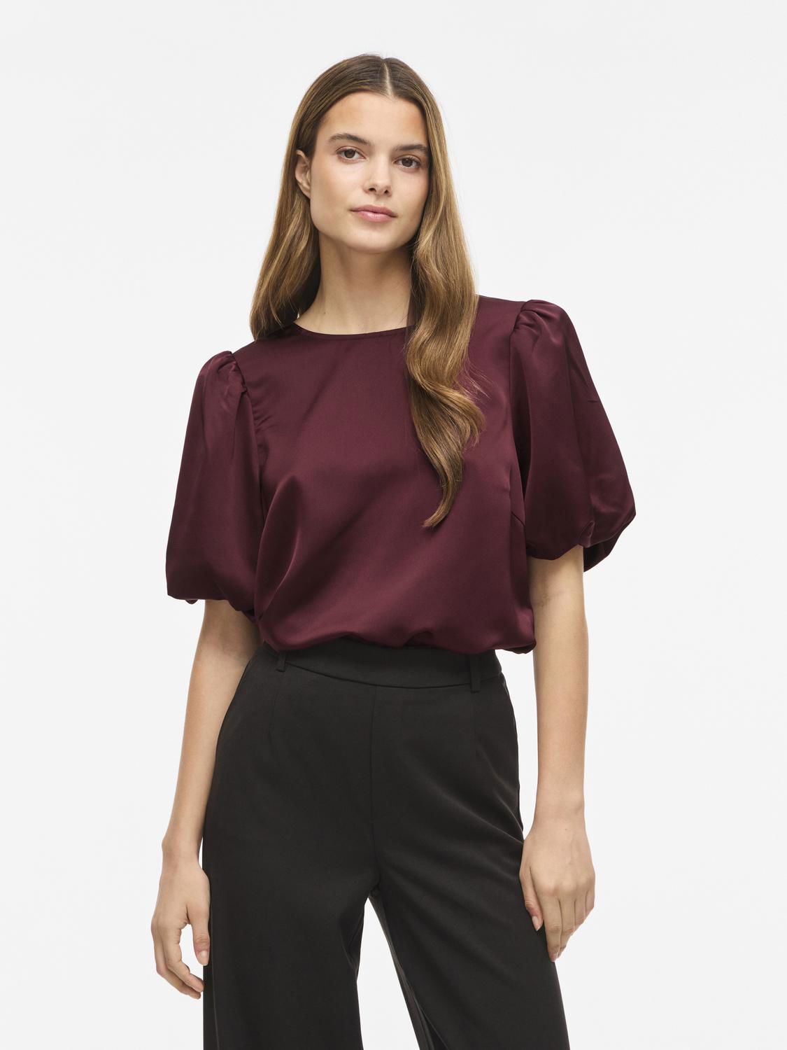 Viellette 2/4 Satin Puff Top - Noos