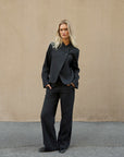 Tiria Slim Pinstripe Blazer