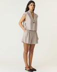 Yasusuma Short Linen Blend Waistcoat