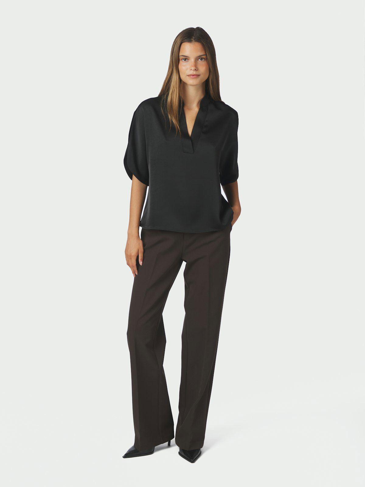 Anelle Heavy Sateen Blouse
