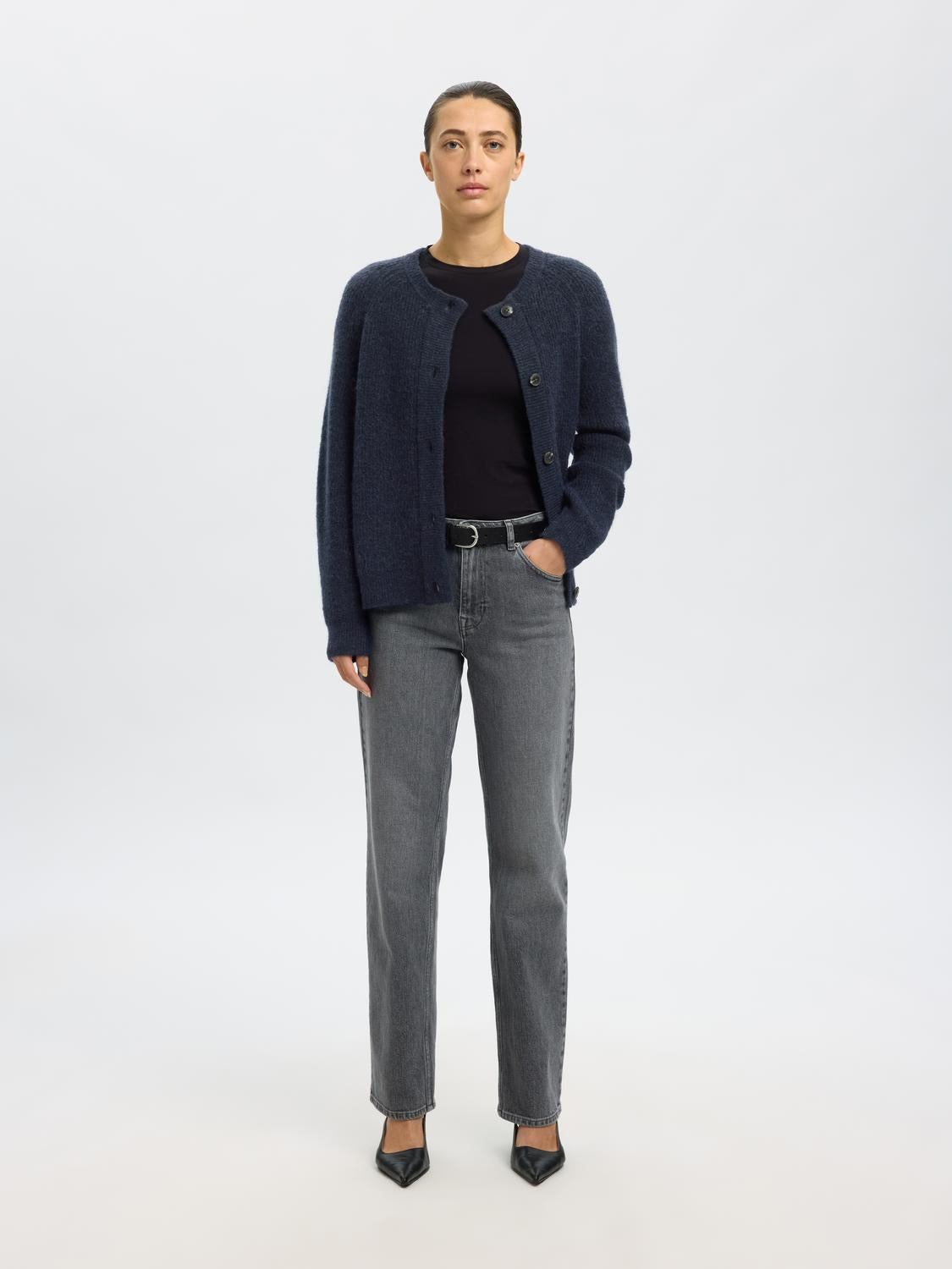 Slflulu Ls Knit Short Cardigan Noos