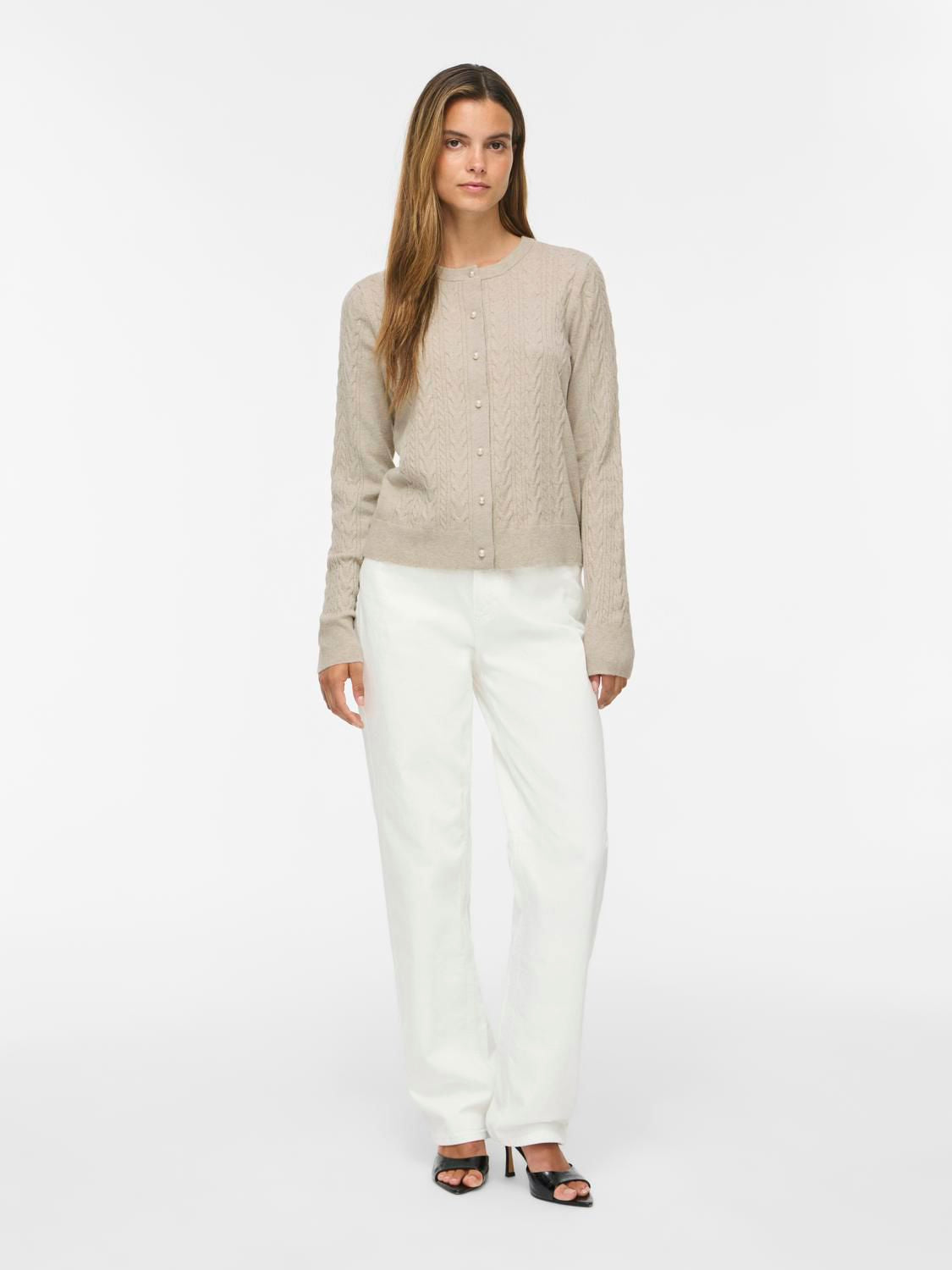 Vikerry Cable L/s Knit Cardigan-Noos