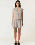 Yasusuma Short Linen Blend Waistcoat