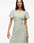 Vilovie S/s Wrap Midi Dress - Noos