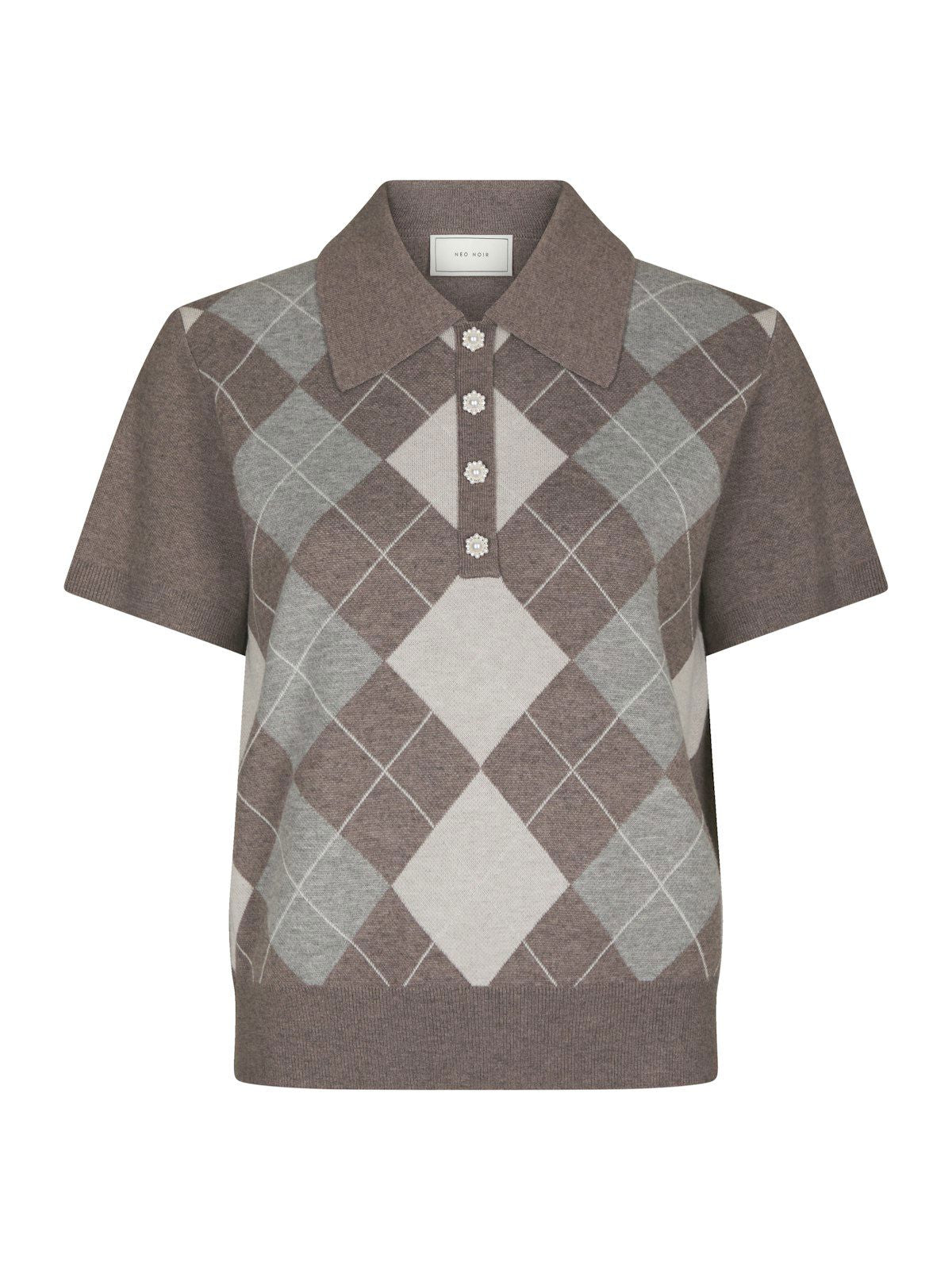 Gia Check Knit Blouse