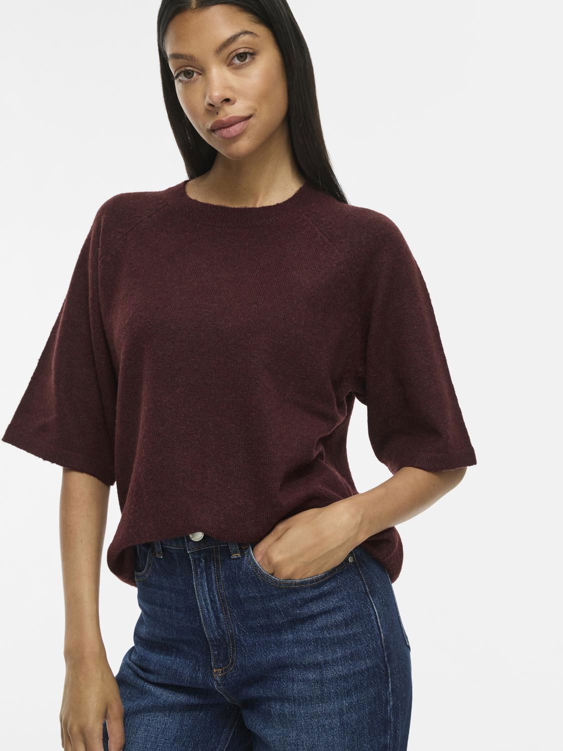 Viliga 2/4 O-Neck Knit Top - Noos