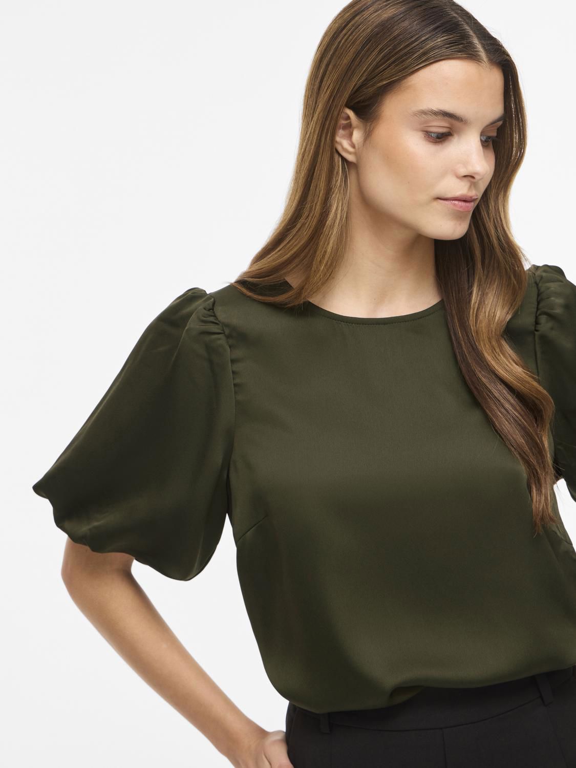 Viellette 2/4 Satin Puff Top - Noos